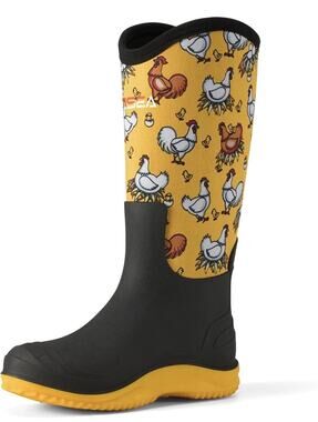 HISEA Women's Tall Rain Boots Waterproof Anti-Slip Outdoor Garden Work Size 10